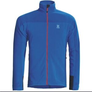 Haglöfs Micro Fleece Jacket – Blue w/ Red Zips – Men’s XL